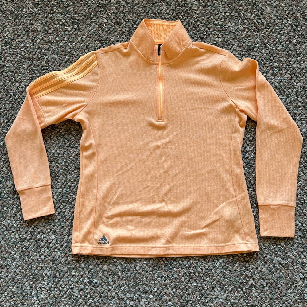 ADIDAS 1/4 zip long sleeve shirt, size medium